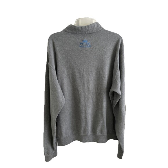 PETER MILLAR Pullover No Golf Course Logo Embroidered Men Gray 1/4 Zip Sz L - Picture 5 of 7
